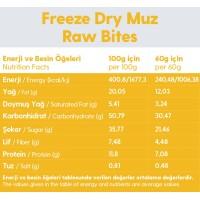Freeze Dry Muz Kaplı Glutensiz Vegan Yerfıstıklı Hurma Topları Raw Bites 100gr